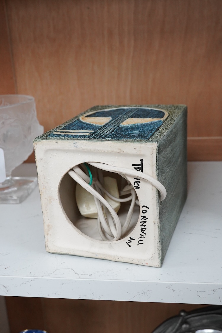 A Troika lamp base by Annette Walters, 23cm, boxed